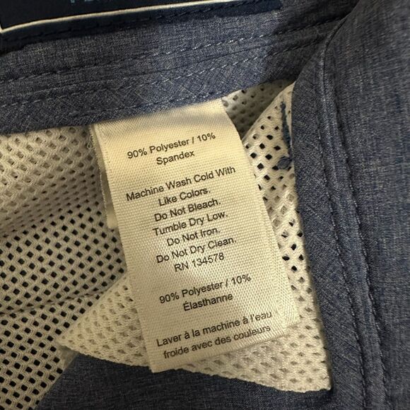 VINEYARD VINES Men's Chino Breaker Shorts Golf in Heather Blue - Picture 9 of 12